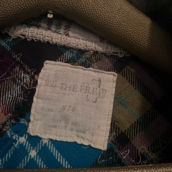 Free People lost in plaid patchwork flannel - Picture 4 of 7